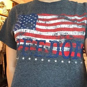 Cropped American Flag T-shirt
